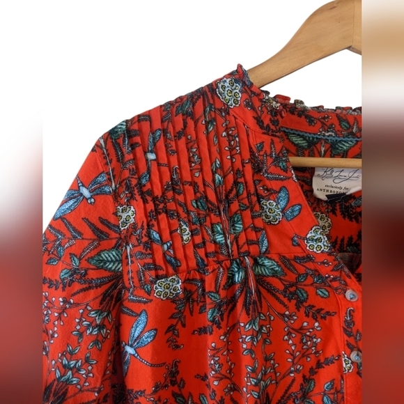 Anthropologie Kelly Louise Judd Whimsical Sleepwear Dress Red Size Small - Picture 4 of 8